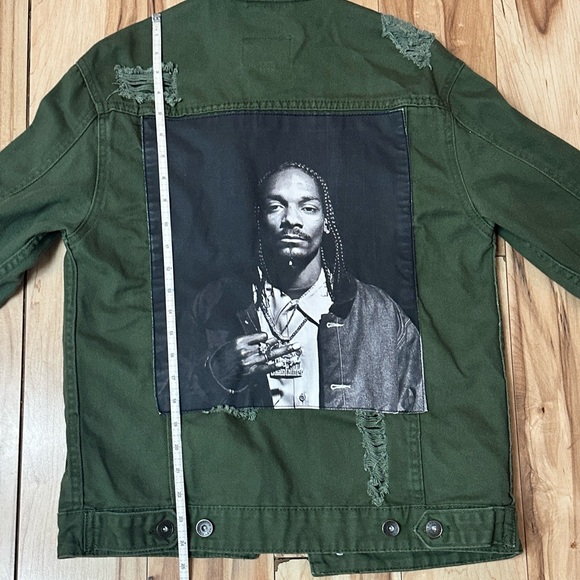 Snoop Dogg Olive Green Denim Jacket - Picture 5 of 5